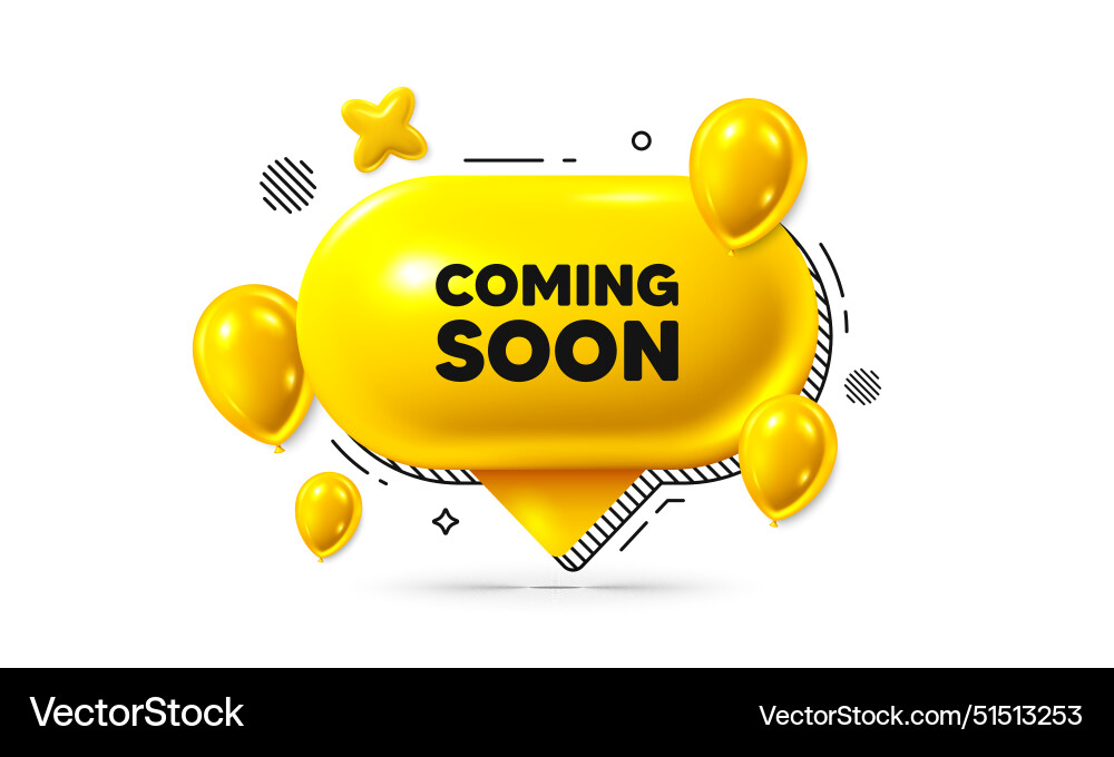Coming soon tag promotion banner sign birthday Coming soon tag promotion banner sign birthday vector image