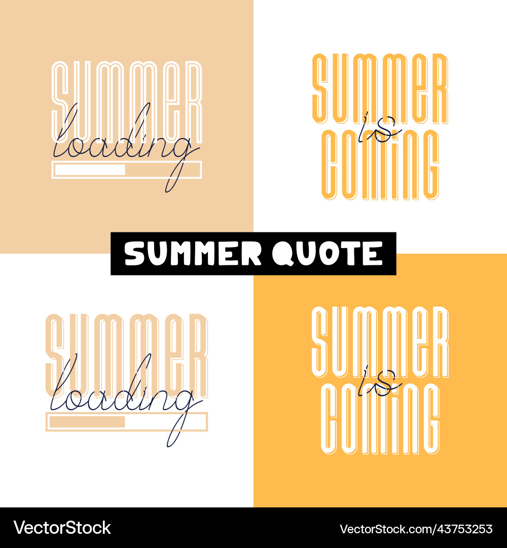 Conceptual hand drawn font phrase summer loading Conceptual hand drawn font phrase summer loading vector image