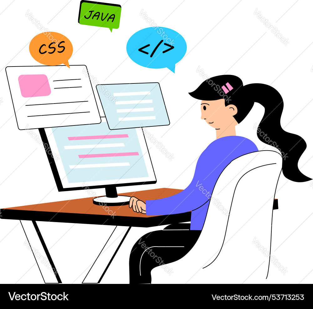 Css developer vector image