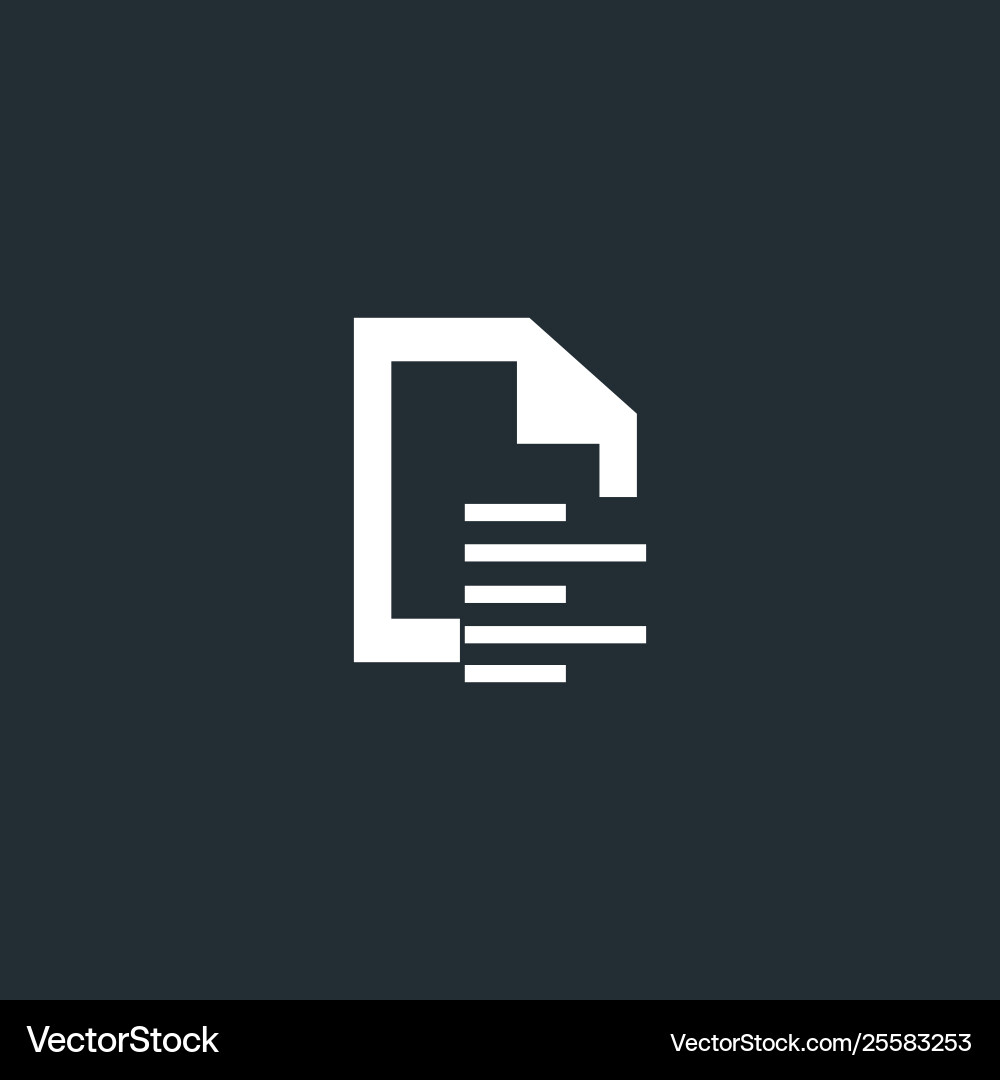 Document text alignment left side align icon vector image
