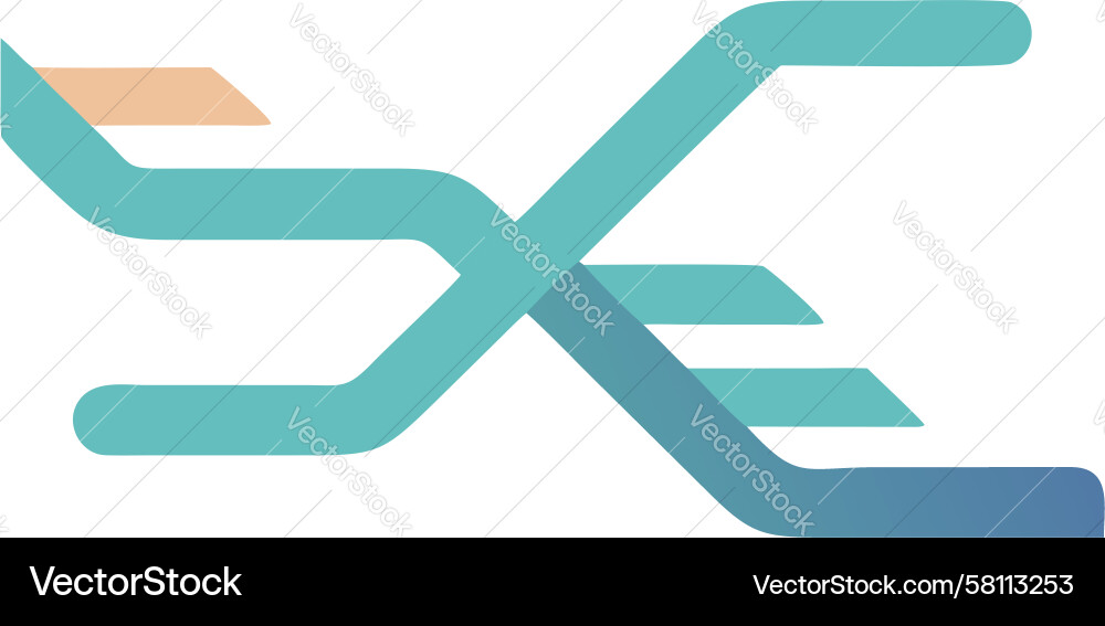 Dynamic Curved Paths - AI Art Vector Image