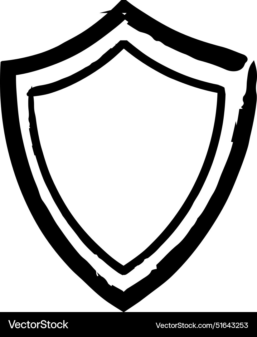 Frame shield texture element outline border Frame shield texture element outline border vector image