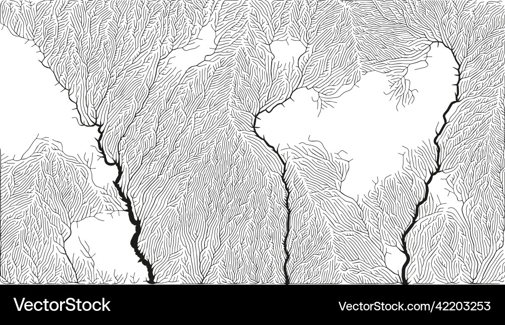 Growth pattern generative branching structure vector image
