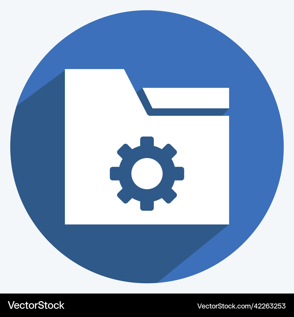 Icon folder settings suitable for user interface vector image
