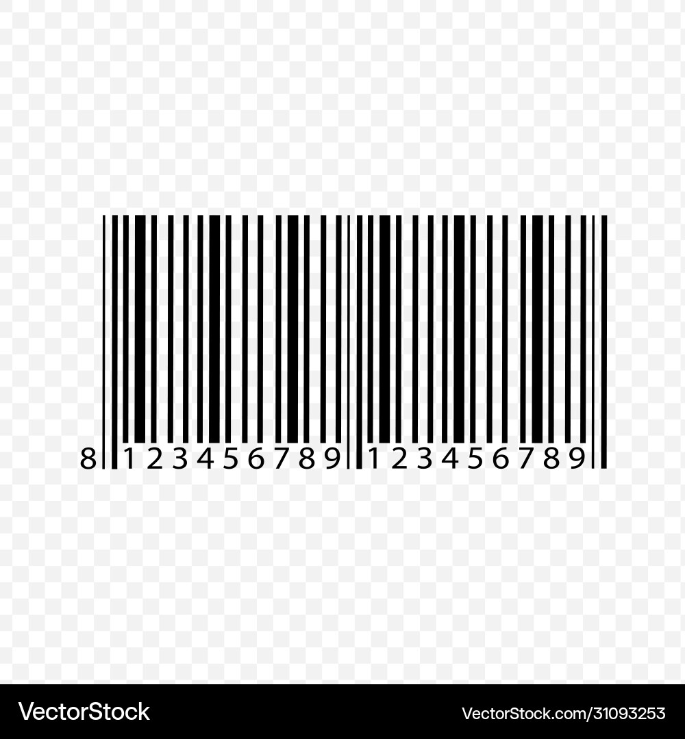 Realistic bar code icon a modern simple flat Realistic bar code icon a modern simple flat vector image