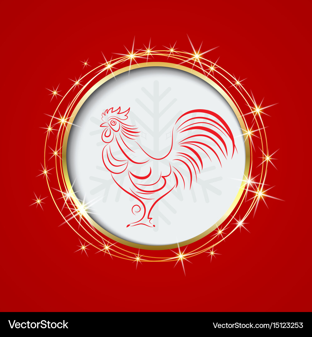 Red background with a circleinside the symbol Vector Image