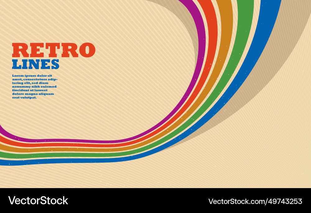 Retro style abstract background with curve lines Retro style abstract background with curve lines vector image