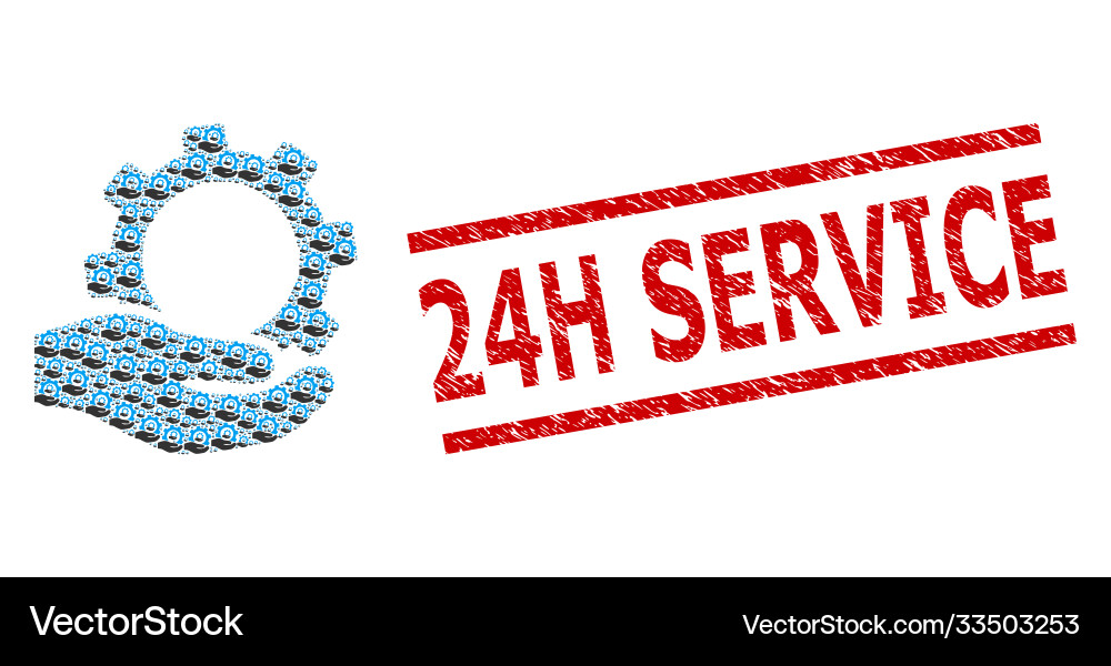 Service recursion composition items Service recursion composition items vector image