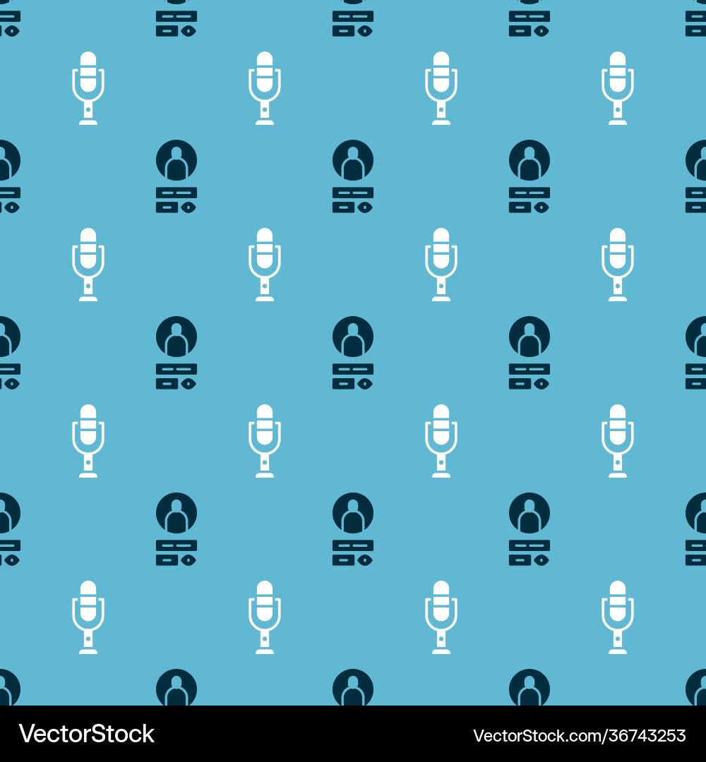 Set create account screen and microphone Vector Image