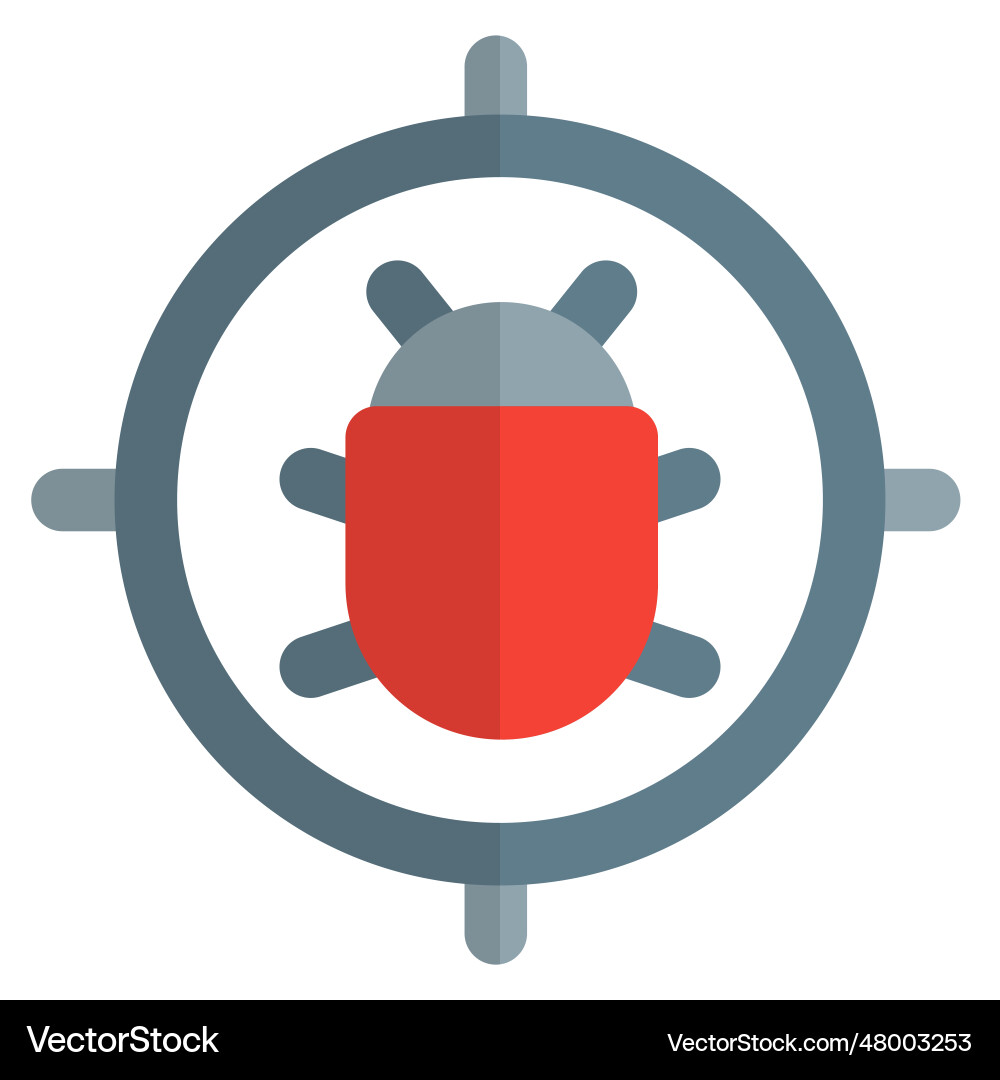 Virus identification software installed in system vector image