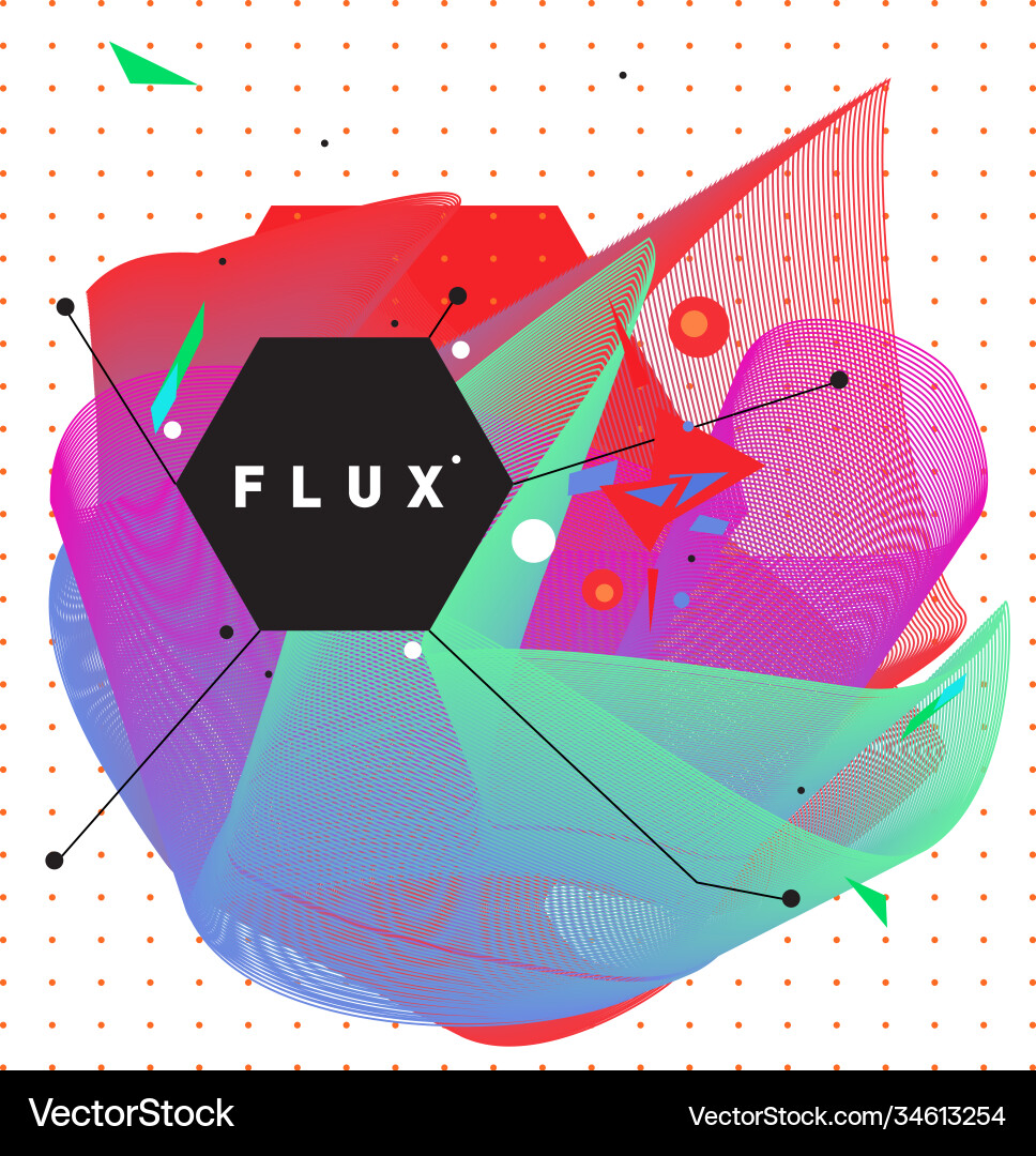 3d colorful wave background dynamic flux effect 3d colorful wave background dynamic flux effect Vector Image