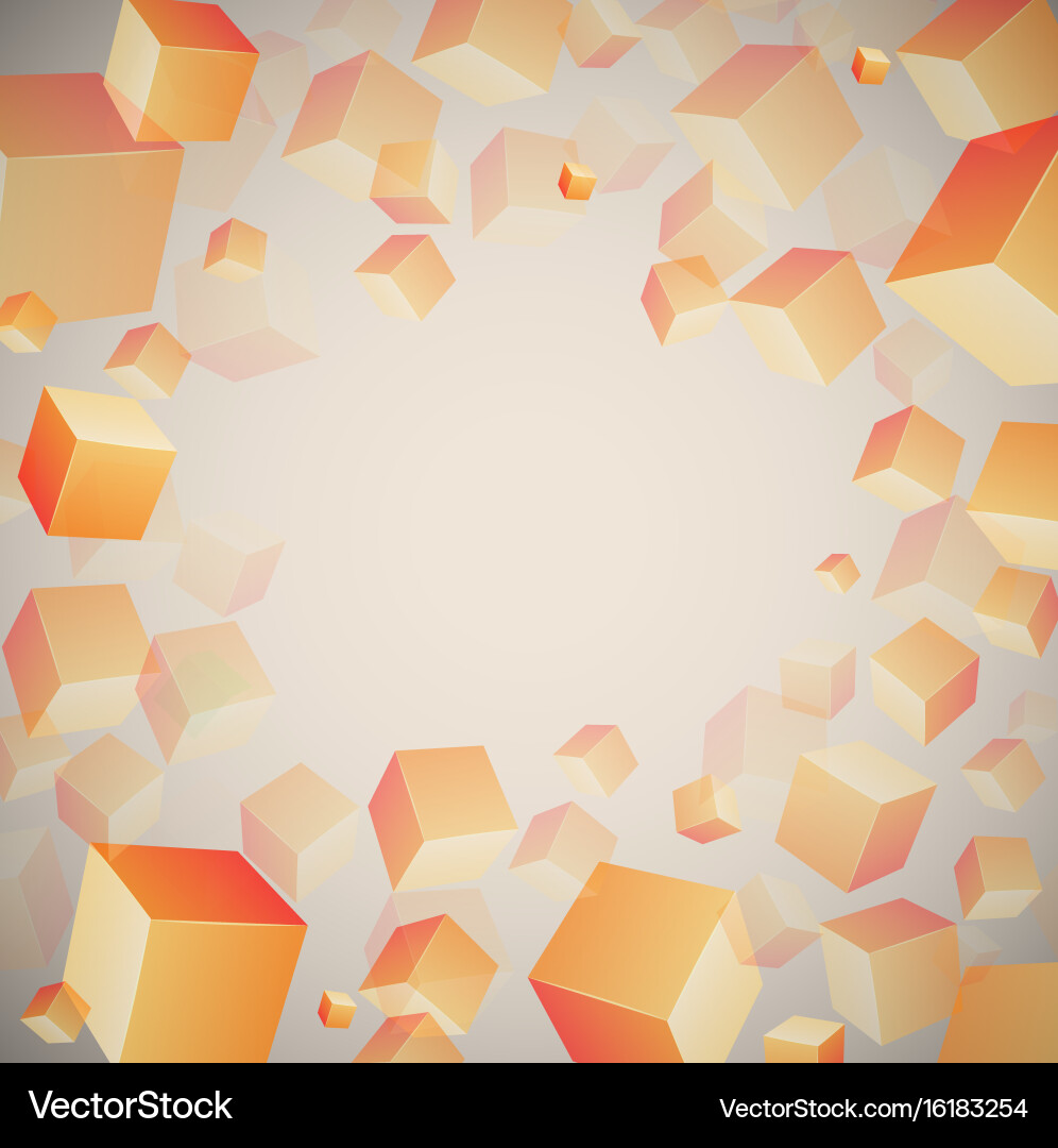 Abstract 3d cubes pattern vector image