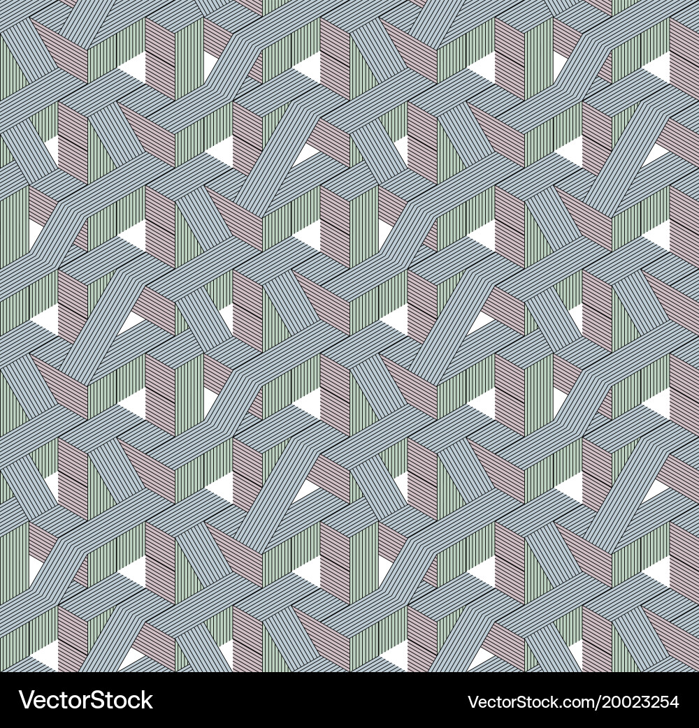 Abstract seamless surround pattern of cubes Vector Image