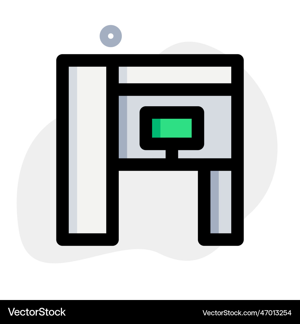Armoire computer desk setup for working Vector Image
