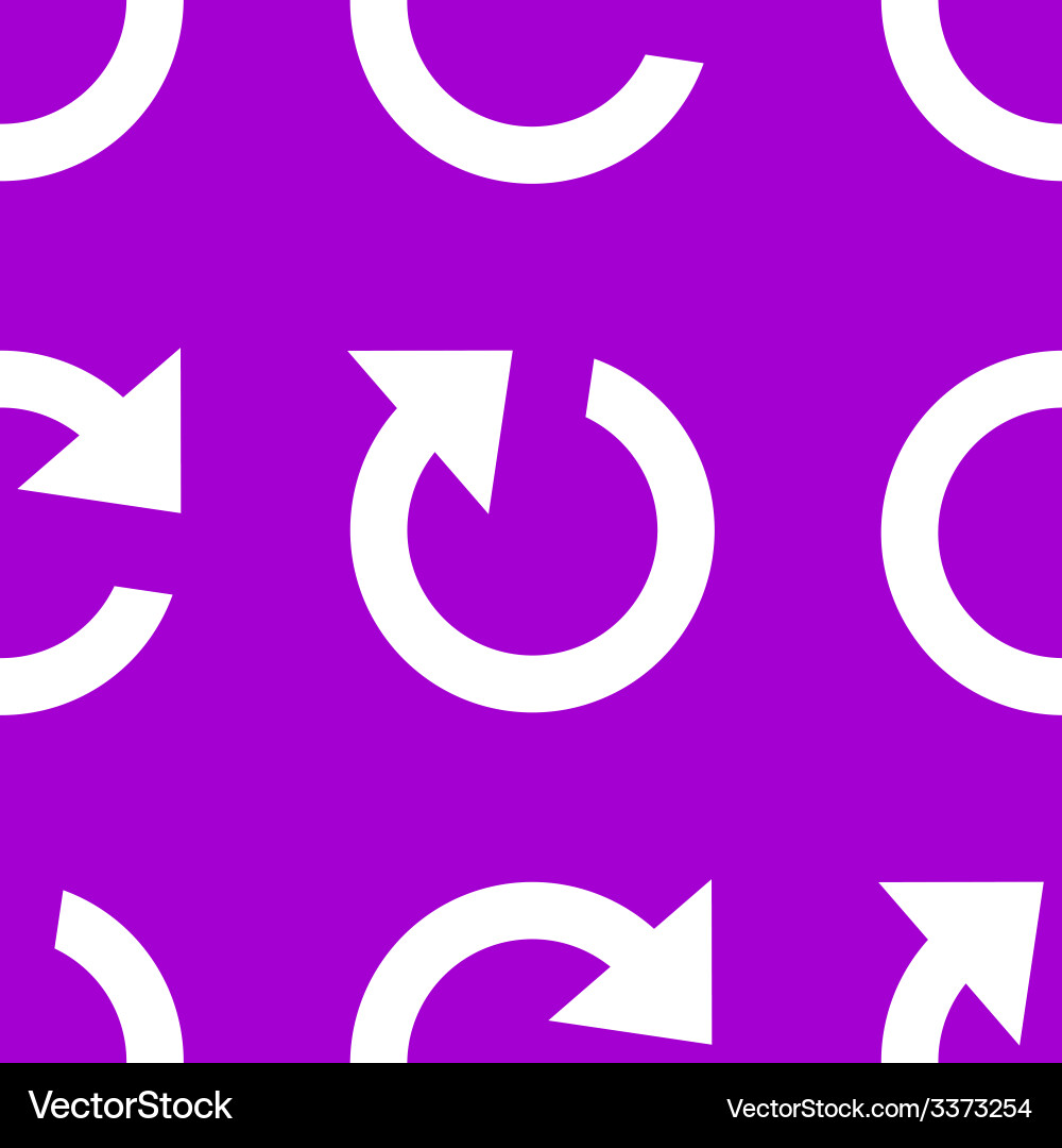 Arrow update web icon flat design seamless pattern Vector Image