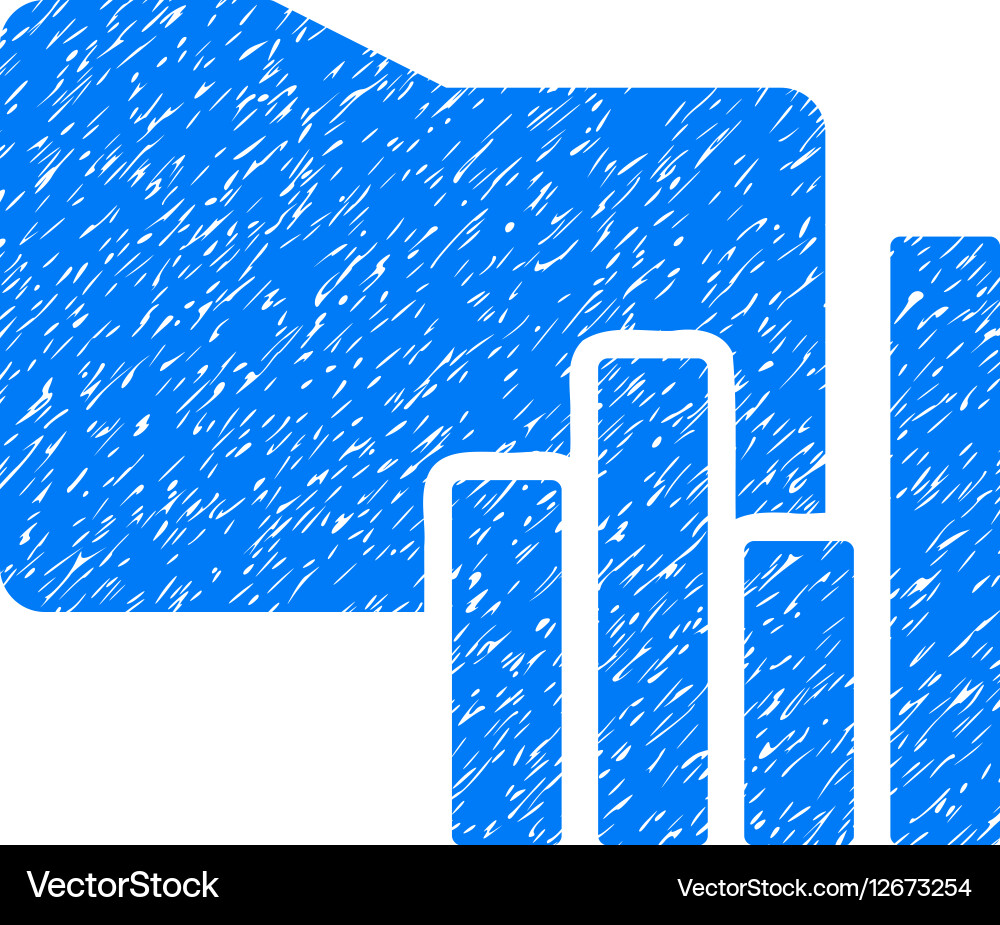 Charts folder grainy texture icon Vector Image