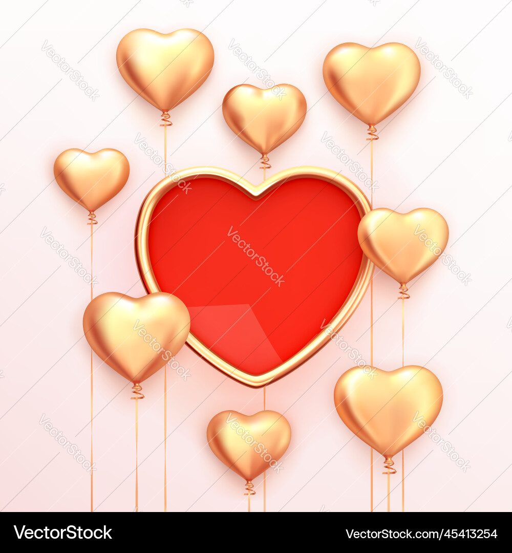 Happy valentines day holiday decoration banner Happy valentines day holiday decoration banner vector image