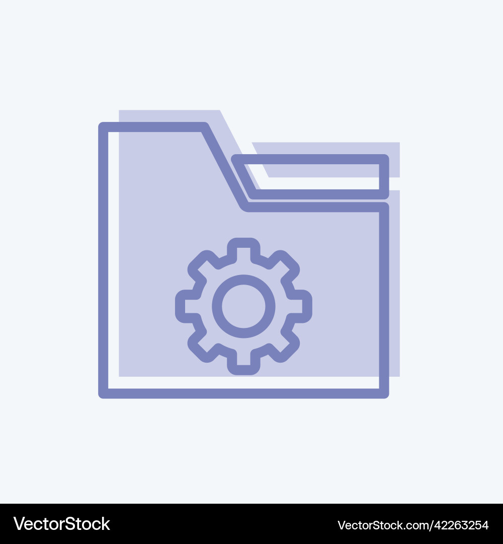 Icon folder settings suitable for user interface Icon folder settings suitable for user interface vector image