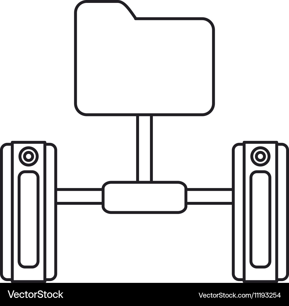 Isolated file and data base design Vector Image