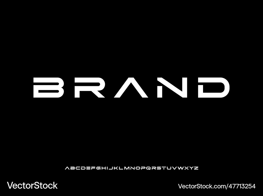 Modern futuristic typeface display font for your Vector Image