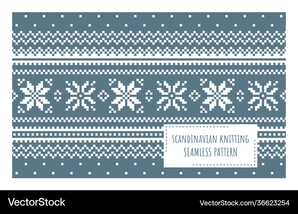 Scandinavian knitting seamless pattern design Vector Image