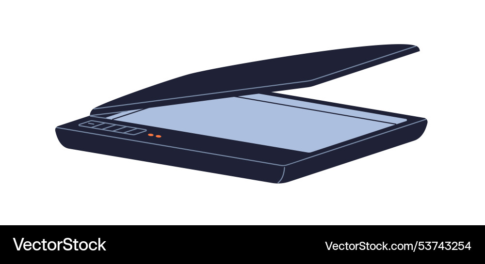 Scanner digital scanning and document processing Vector Image
