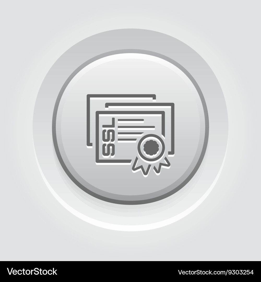 Ssl certificates icon flat design vector image