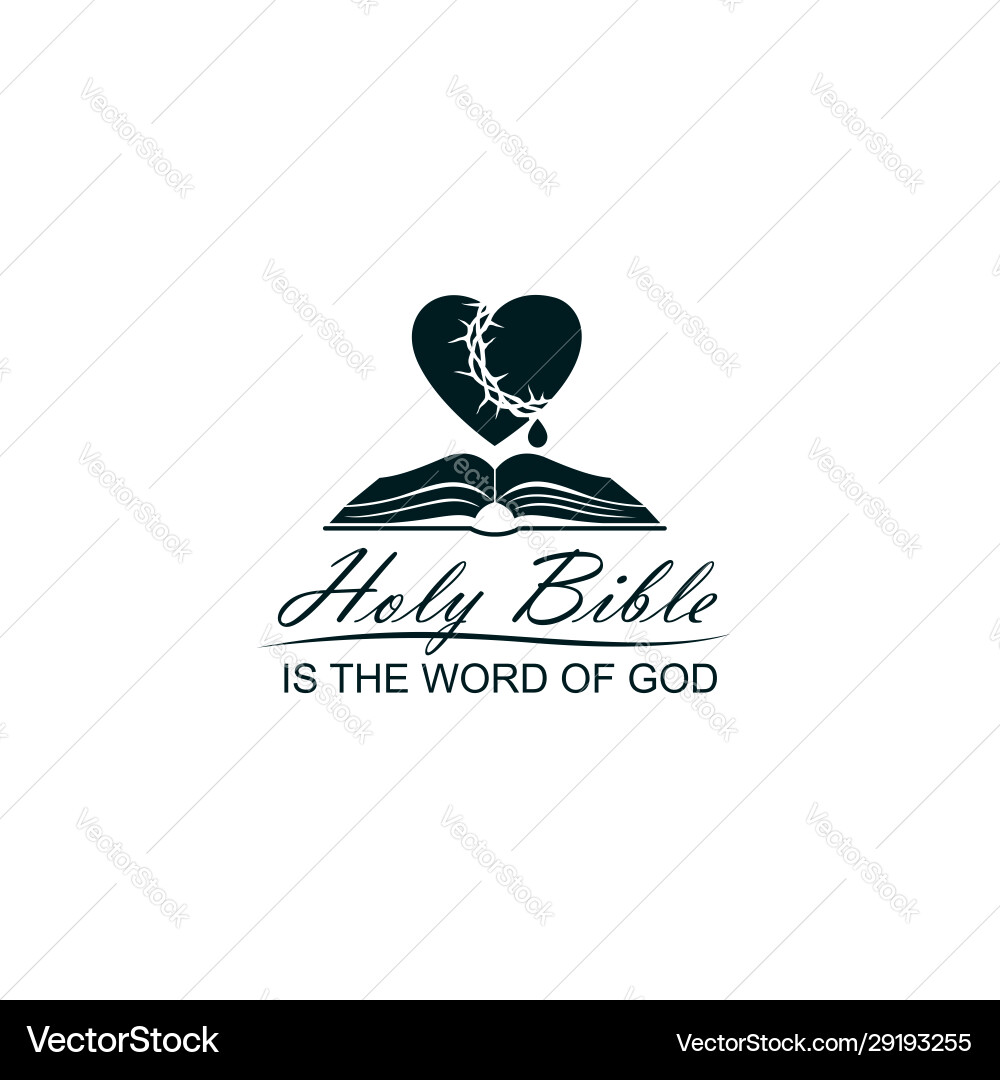 Bibel Krone Dornen und Herz Bibel Krone Dornen und Herz vektorbild