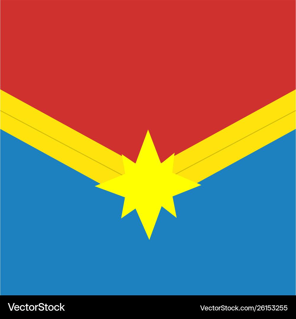 Captain marvel logo films superhero icon vector image