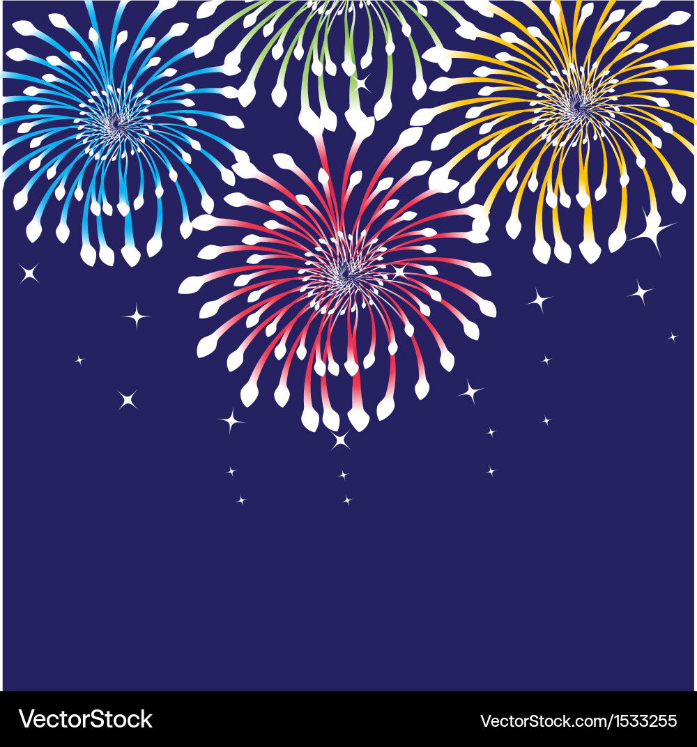 Colorful fireworks Vector Image