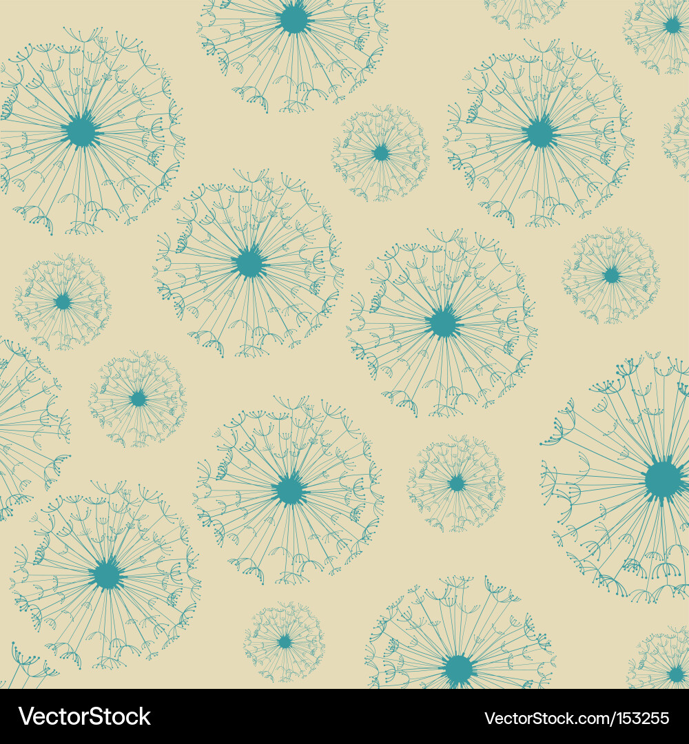 Delicate Dandelion Pattern Vector Image