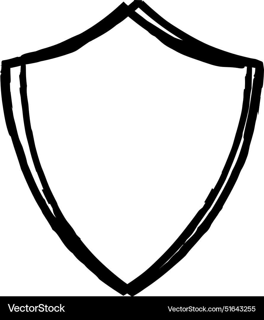 Frame shield texture element outline border Frame shield texture element outline border vector image