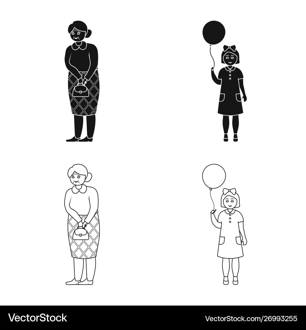 Isolated object character and avatar sign vector image