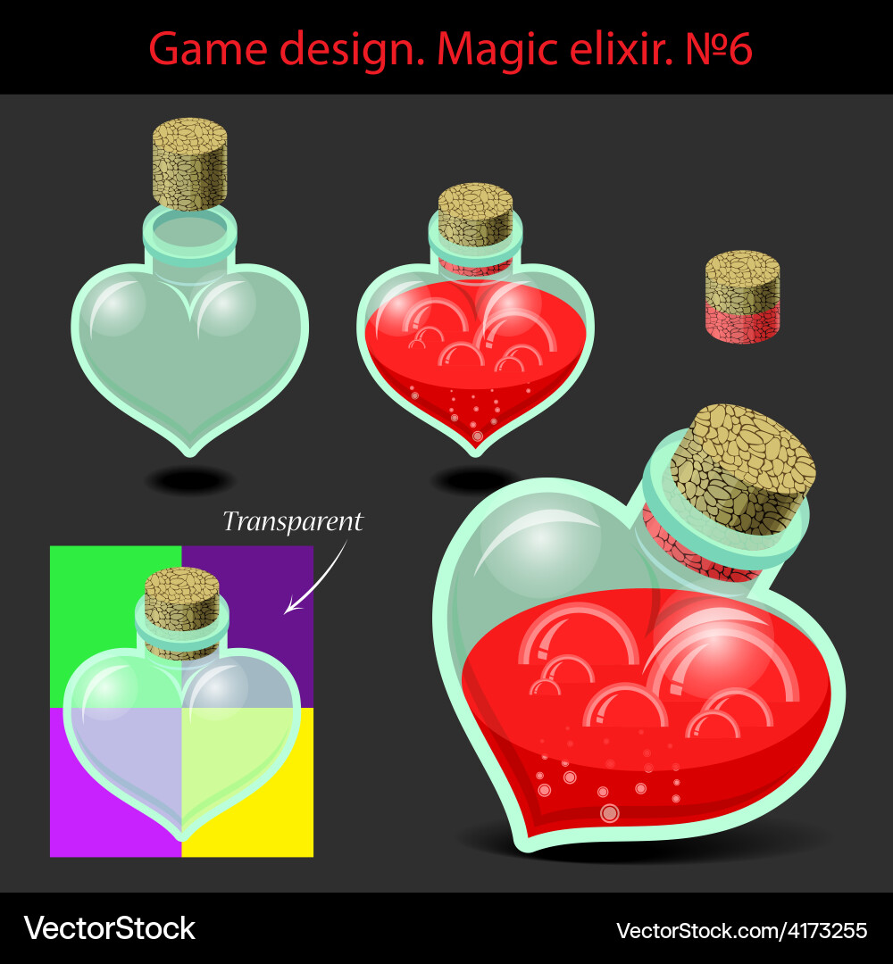 Magic elixir in different Vector Image