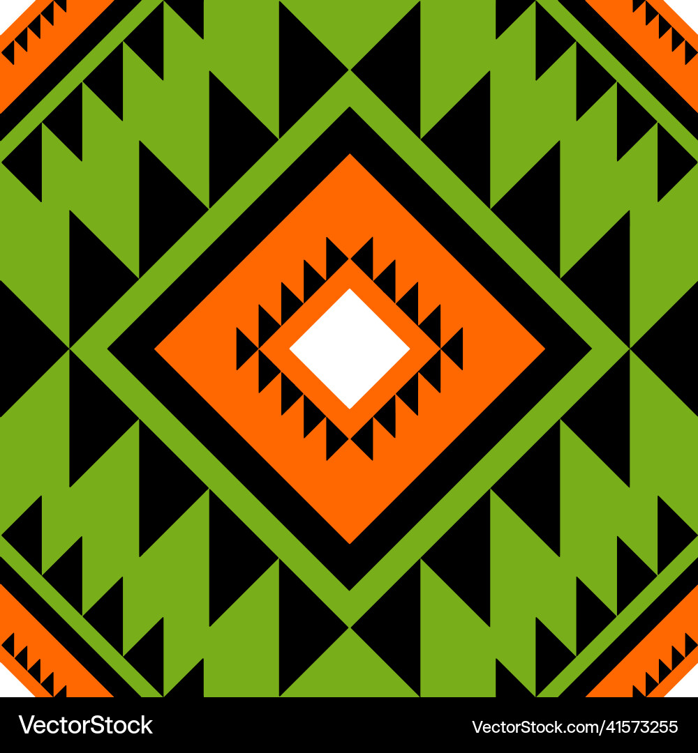 Orange auf grünem Schal oder schattigen geometrischen ethnischen Orange auf grünem Schal oder schattigen geometrischen ethnischen vektorbild