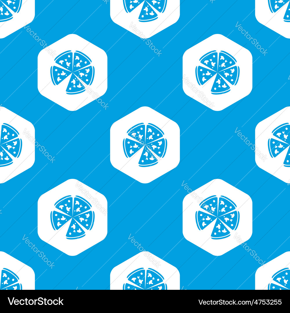 Pizza hexagon pattern Vector Image
