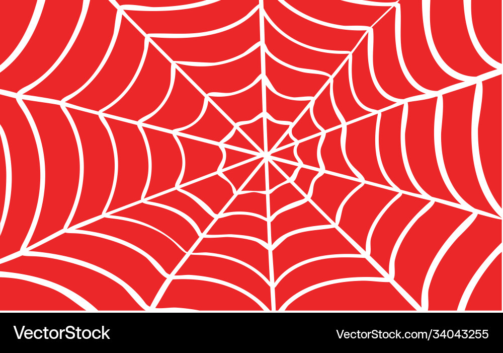 Red Cobweb Background vector image