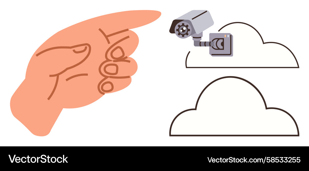 Security Camera & Cloud Connection Vector Image