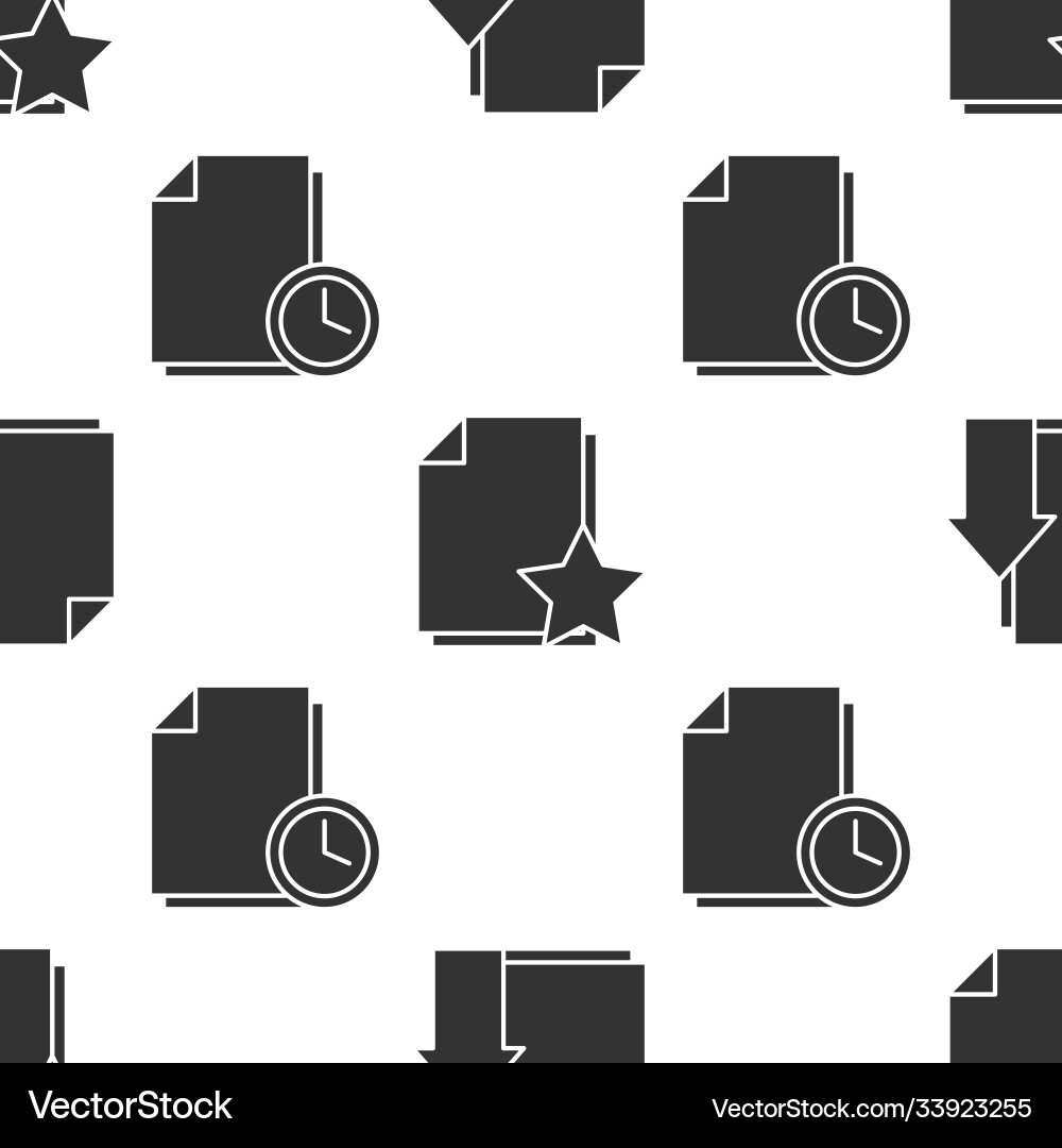 Set upload file document with star Set upload file document with star Vector Image