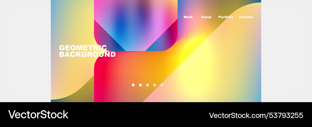 Square internet web page design template Vector Image