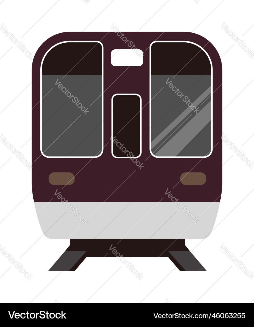Train icon front view Train icon front view vector image
