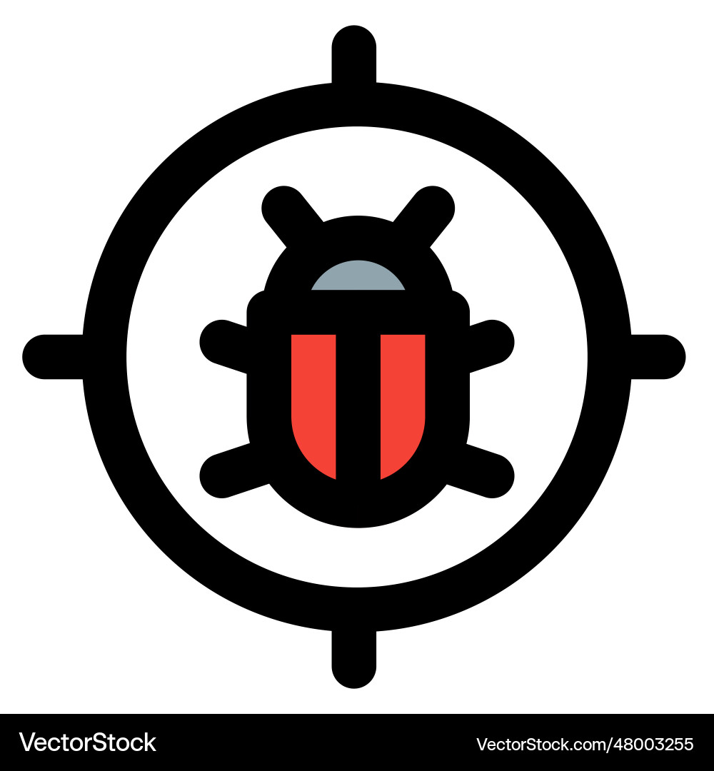 Virus identification software installed in system vector image