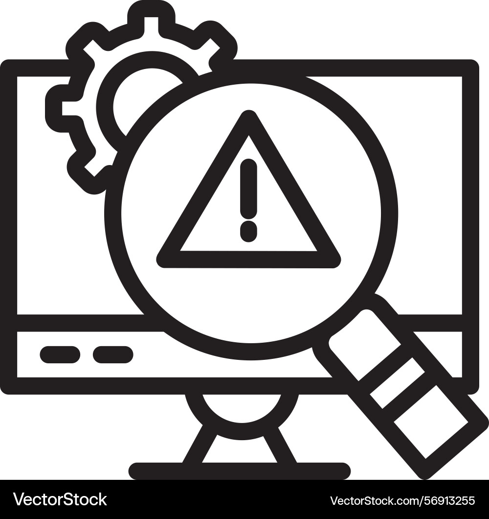Vulnerable linear style icon design Vector Image