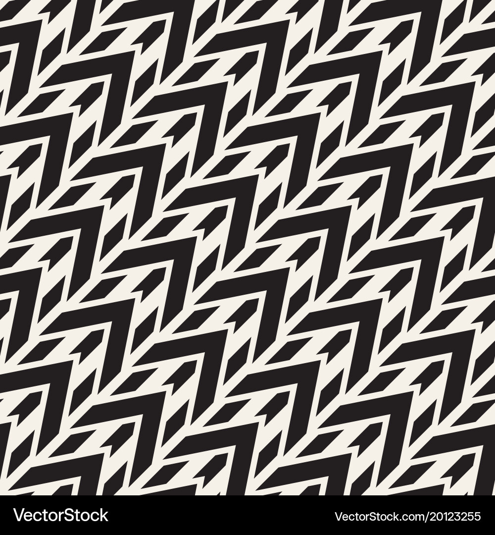 Zigzag Line Pattern - Monochrome vector image