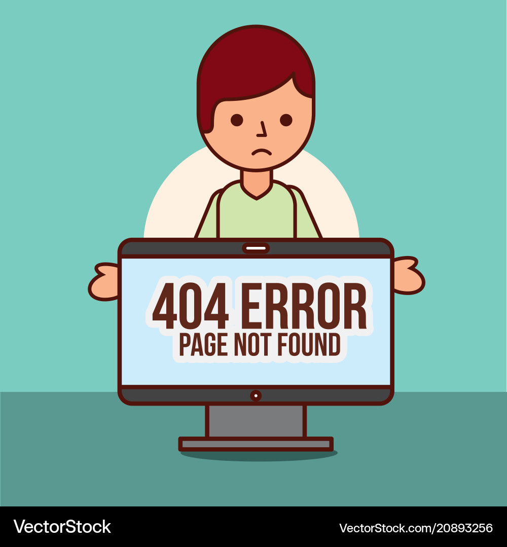 404 error page not found vector image