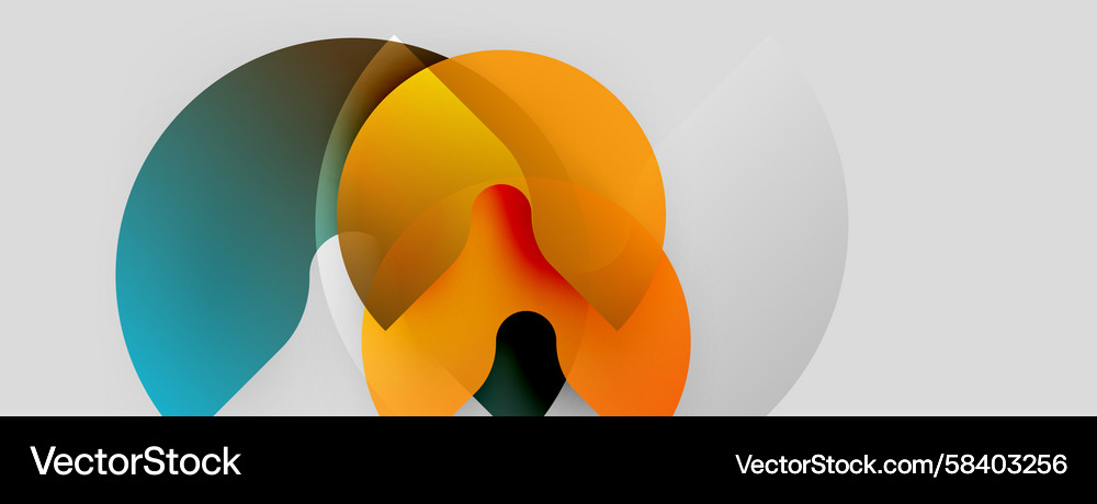 Abstract shapes overlap creating vibrant color Abstract shapes overlap creating vibrant color Vector Image