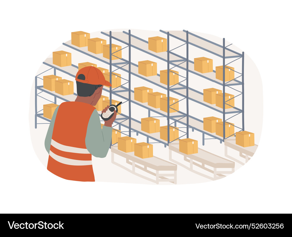 Automated storage and retrieval system isolated Automated storage and retrieval system isolated vector image