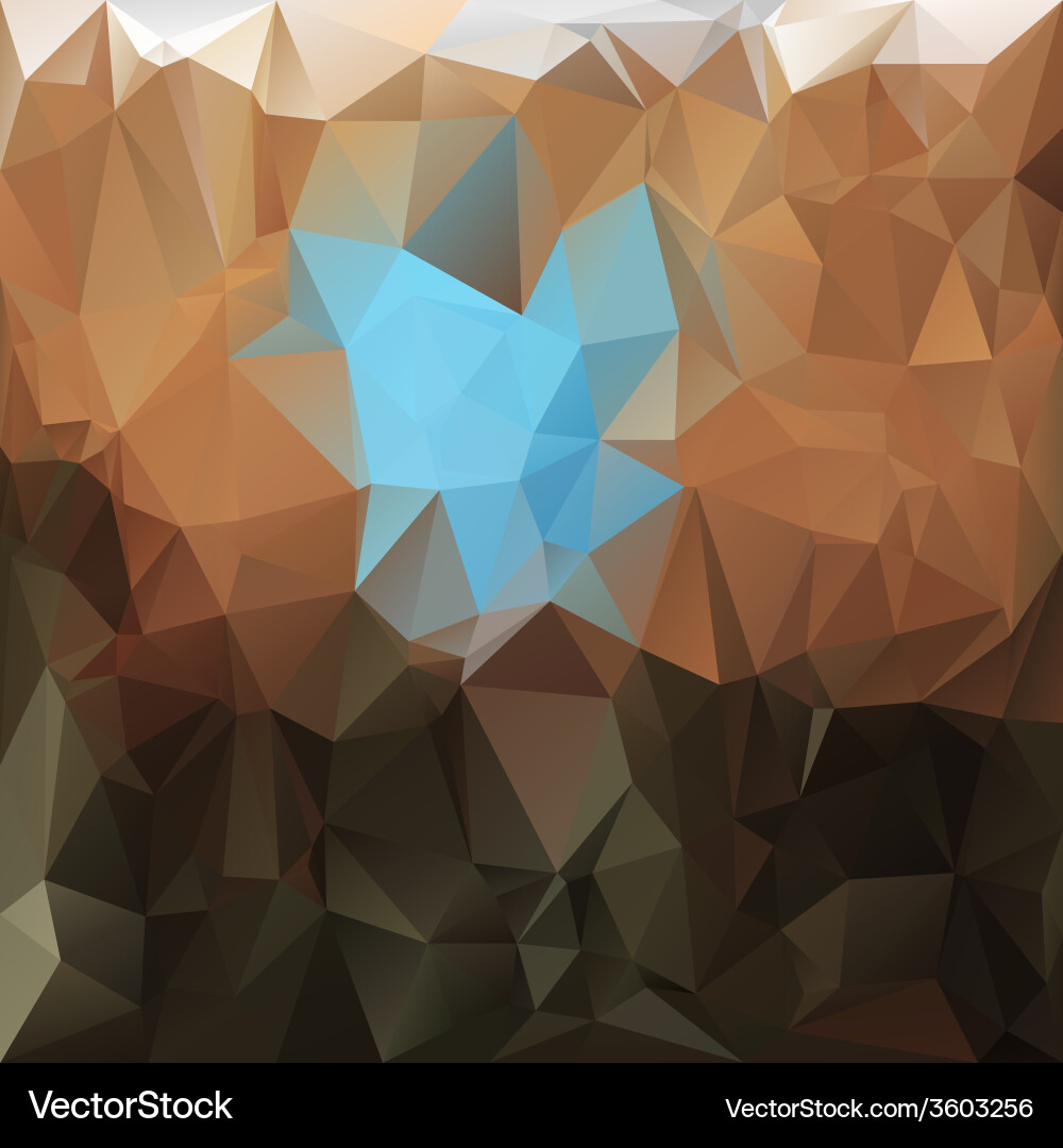 Brown blue polygonal triangular pattern background Vector Image