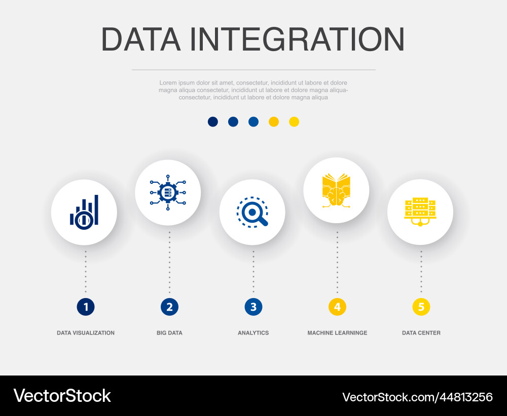 Data visualization big analytics machine Vector Image
