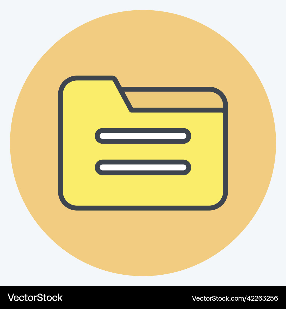Icon folder suitable for web interface symbol Icon folder suitable for web interface symbol vector image